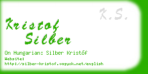 kristof silber business card